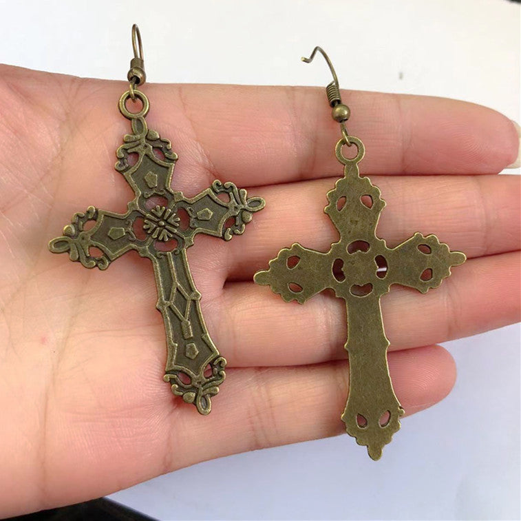 Baroque Cross Vintage Bohemian Gothic Earrings