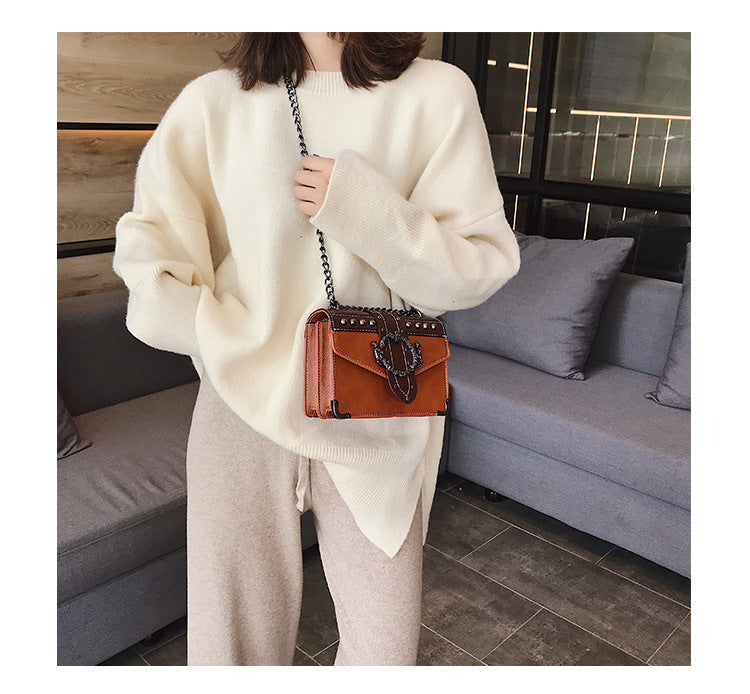 Vintage Studded Shoulder Bag