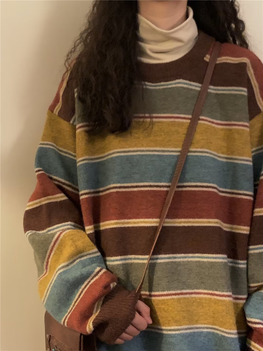 Sweater Women's Winter Striped Japanese Sweater