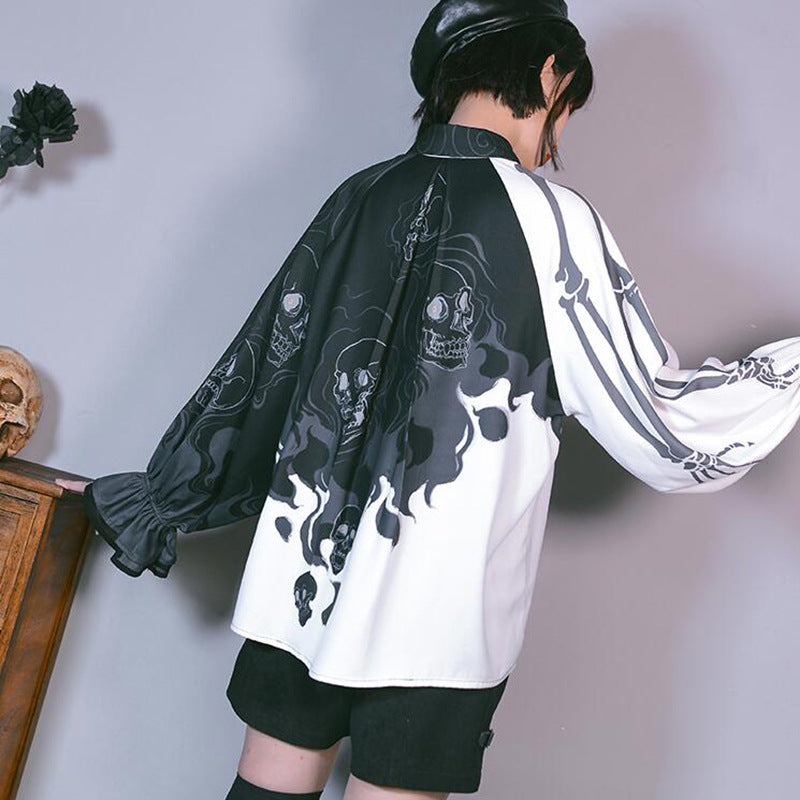 Women's Printed Street Punk Long Sleeve Shirt