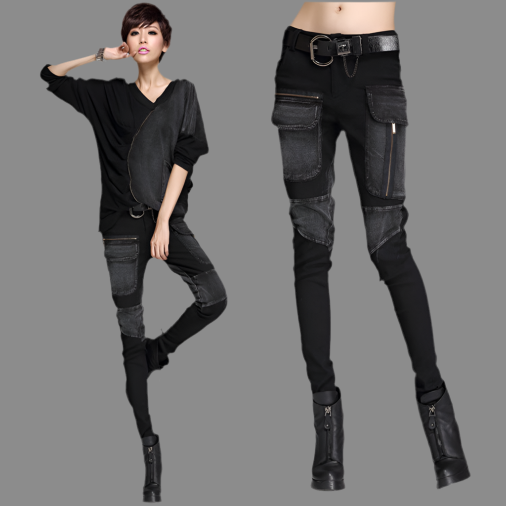 Personalized multi-zip jeans