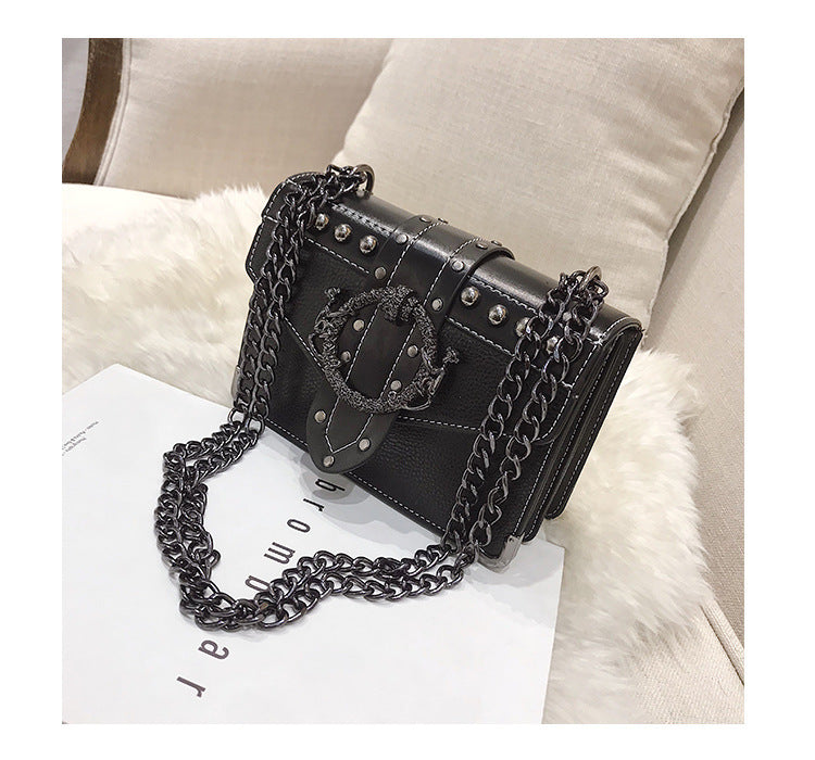 Vintage Studded Shoulder Bag