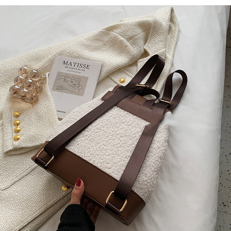 Winter Plush Women's Backpack Casual Fashion Tassels