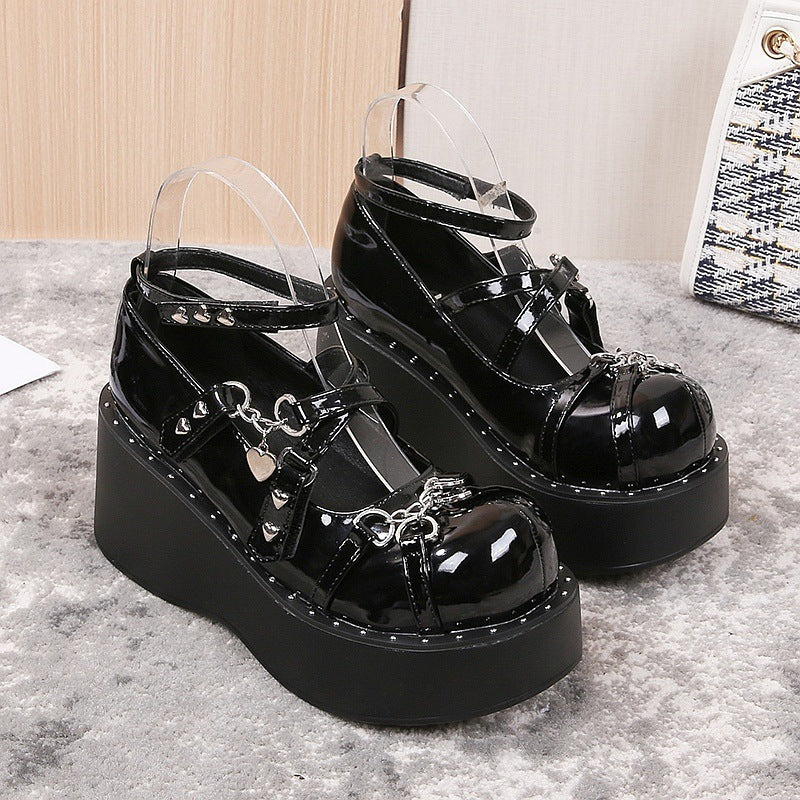 Women's Flat Pumps Dark Goth Lolita