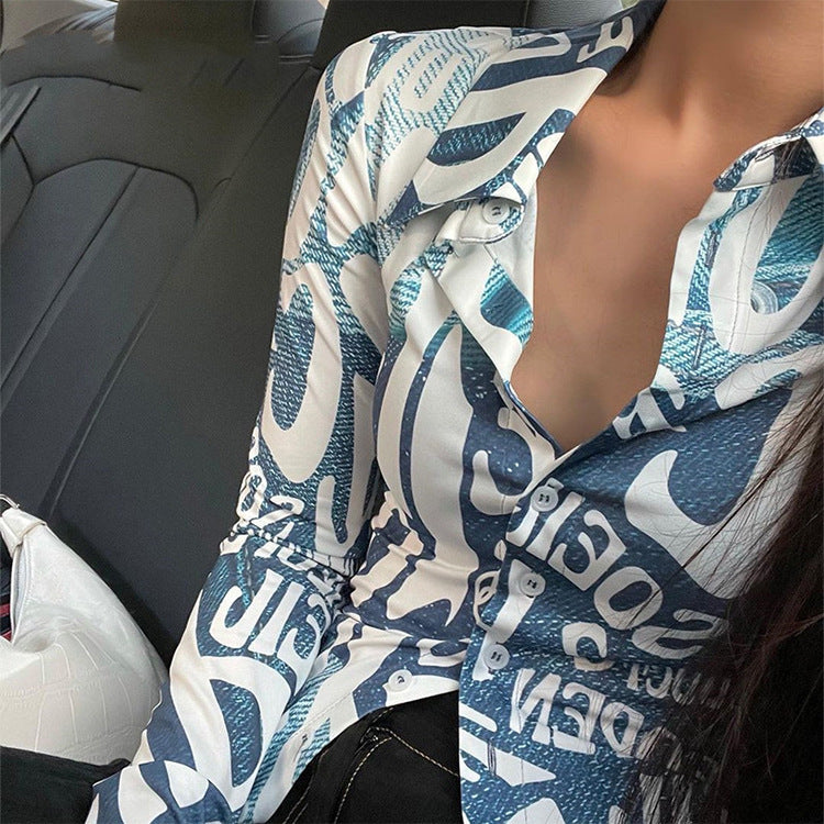 Western Style Fall Fashion Slim Fit European And American Shirt Slim