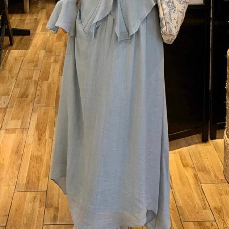 French Vintage Ruffled Long Sleeve Shirt Outfit