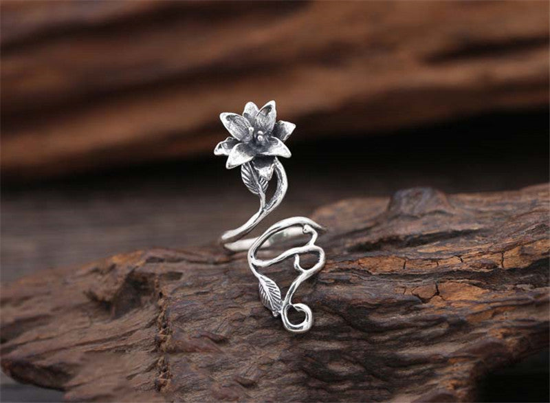 S925 Sterling Silver Jewelry Vintage Thai Silver Ring