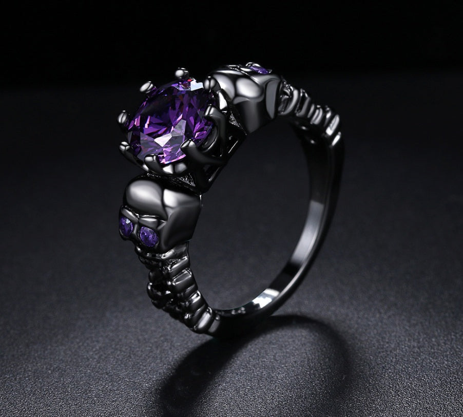 Amethyst Goth  Ring