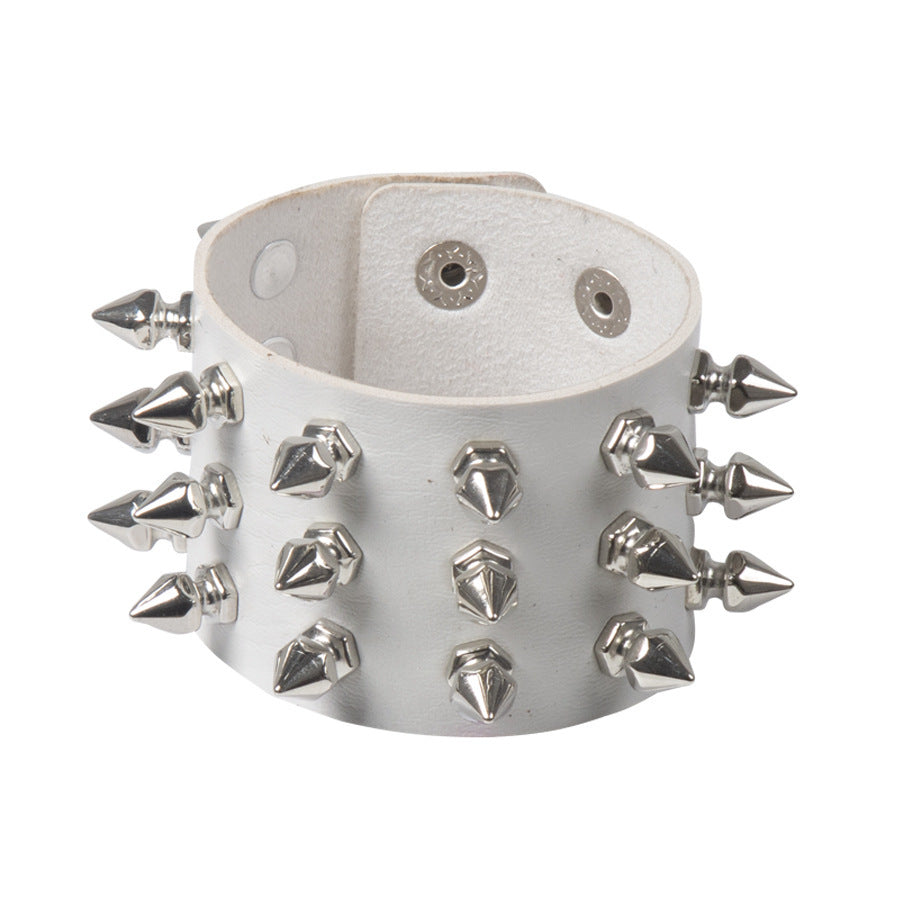 Spiked Leather Band 