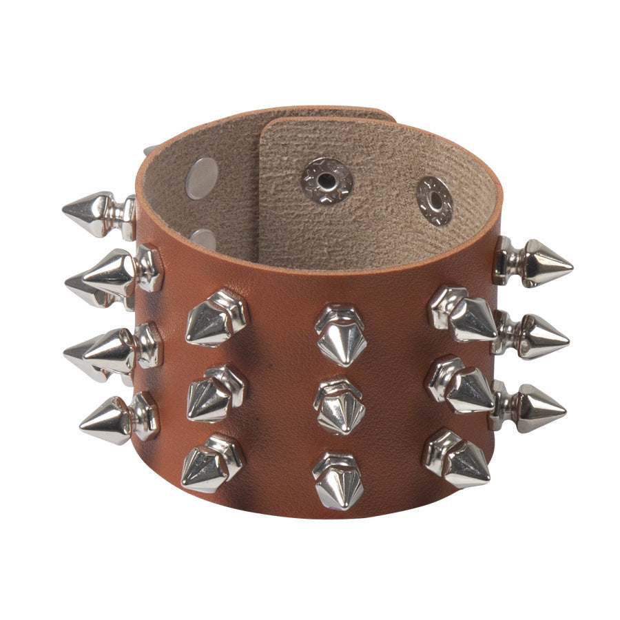Spiked Leather Band 