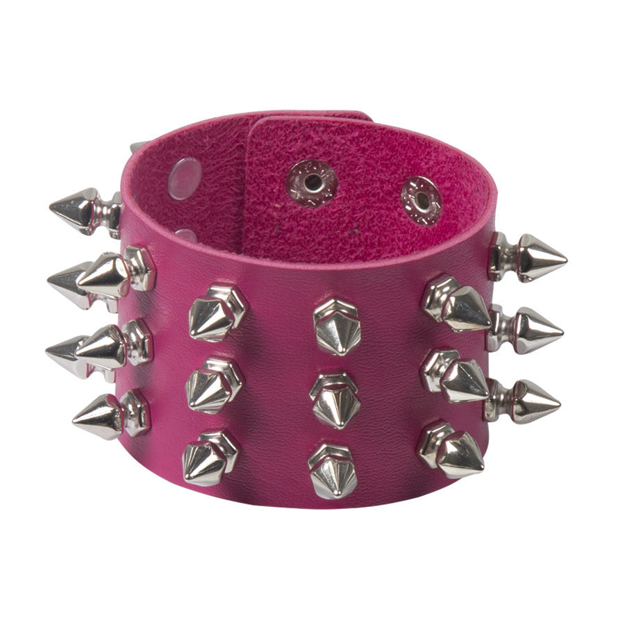 Spiked Leather Band 