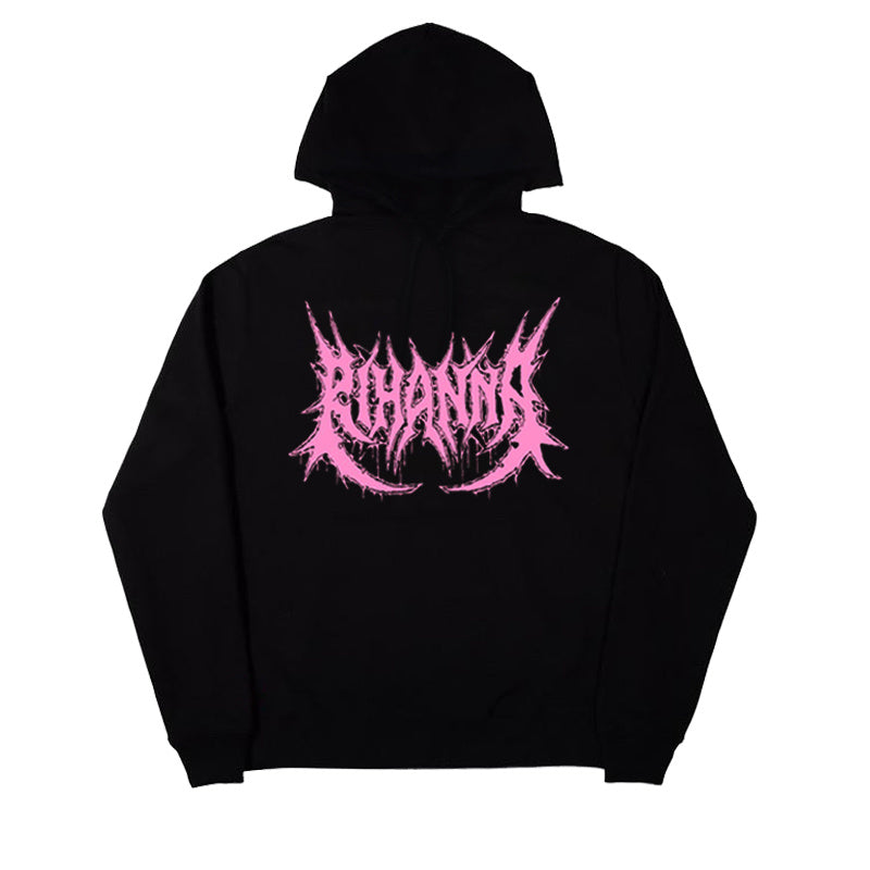 Cartoon Gothic Thorns Fleece Hoodie Long Sleeve T-Shirt