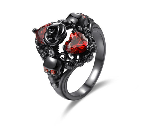 Red Ruby Rose Ring 