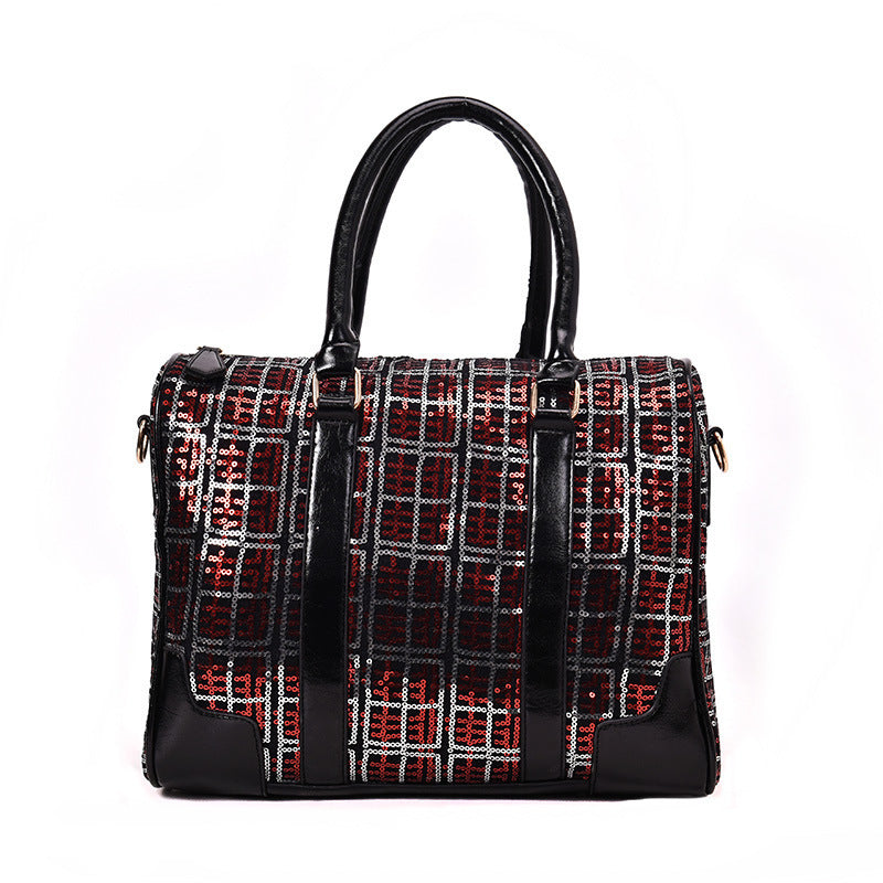Vintage crossbody bag check handbag