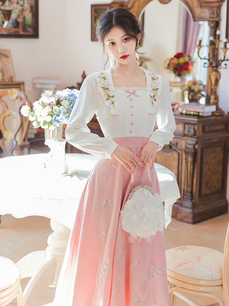 Early Autumn Women's New Clothing Retro French Romantic Pastoral Style Fairy Dress
