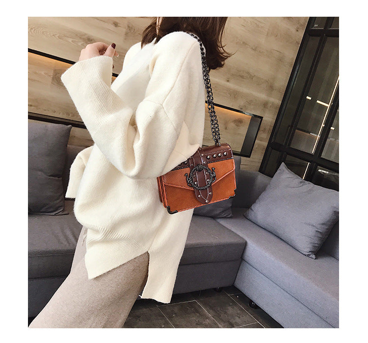 Vintage Studded Shoulder Bag