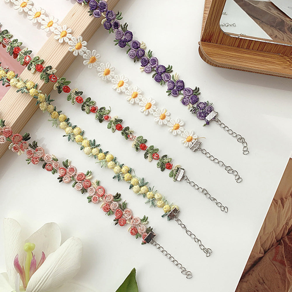 Elegant Vintage Rose Flower Clavicle Chain