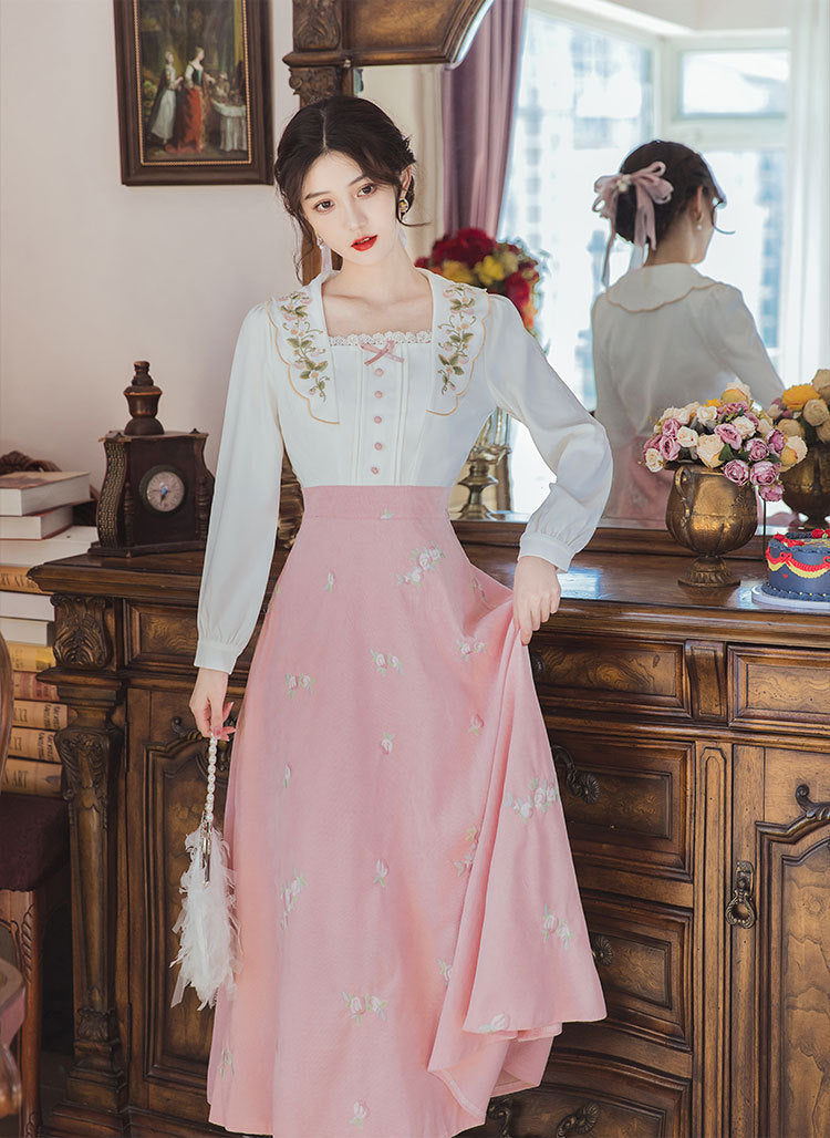 Early Autumn Women's New Clothing Retro French Romantic Pastoral Style Fairy Dress