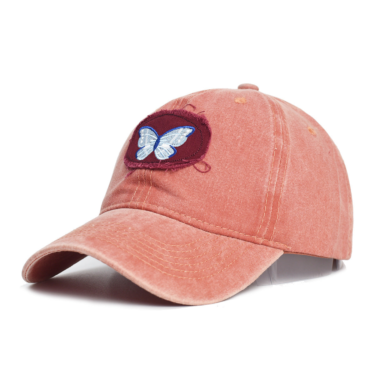 Hat Retro Washed Old Embroidered Peaked Cap