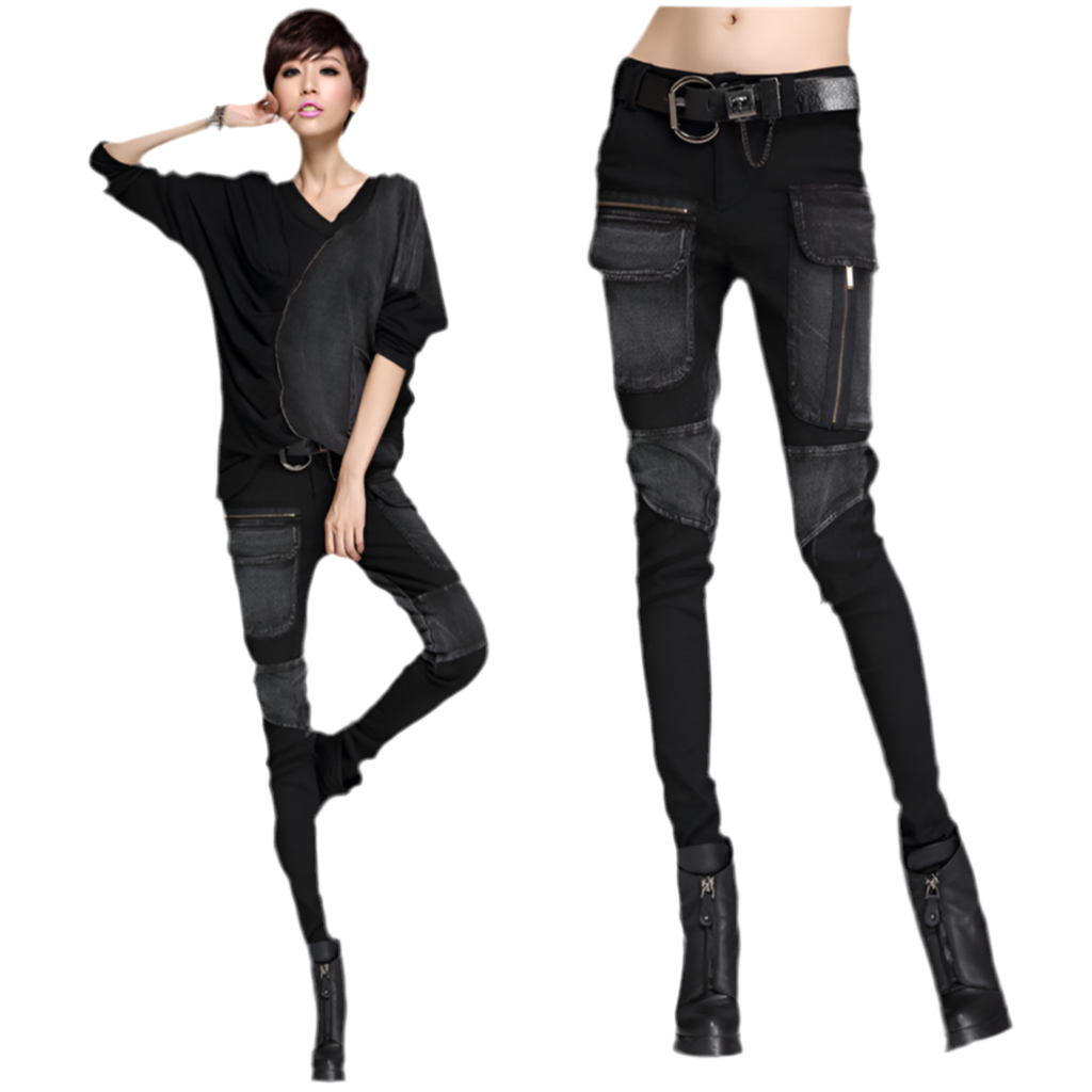 Personalized multi-zip jeans