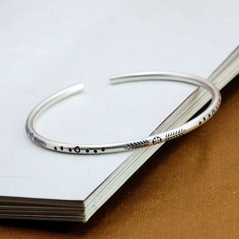 Retro Student Art Style Thai Silver Jewelry