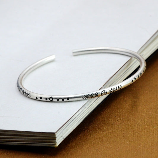 Retro Student Art Style Thai Silver Jewelry