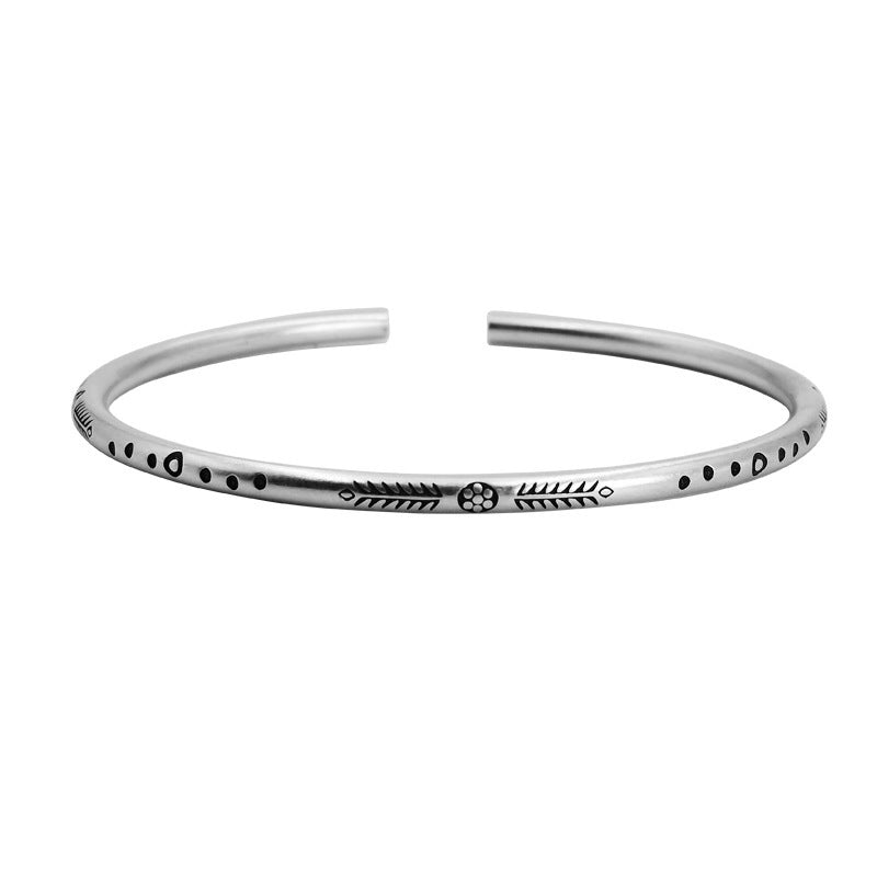 Retro Student Art Style Thai Silver Jewelry