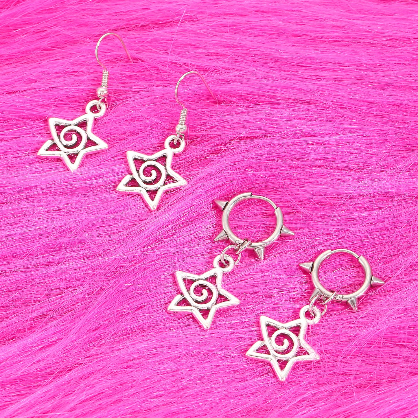 Silver Star Earrings 