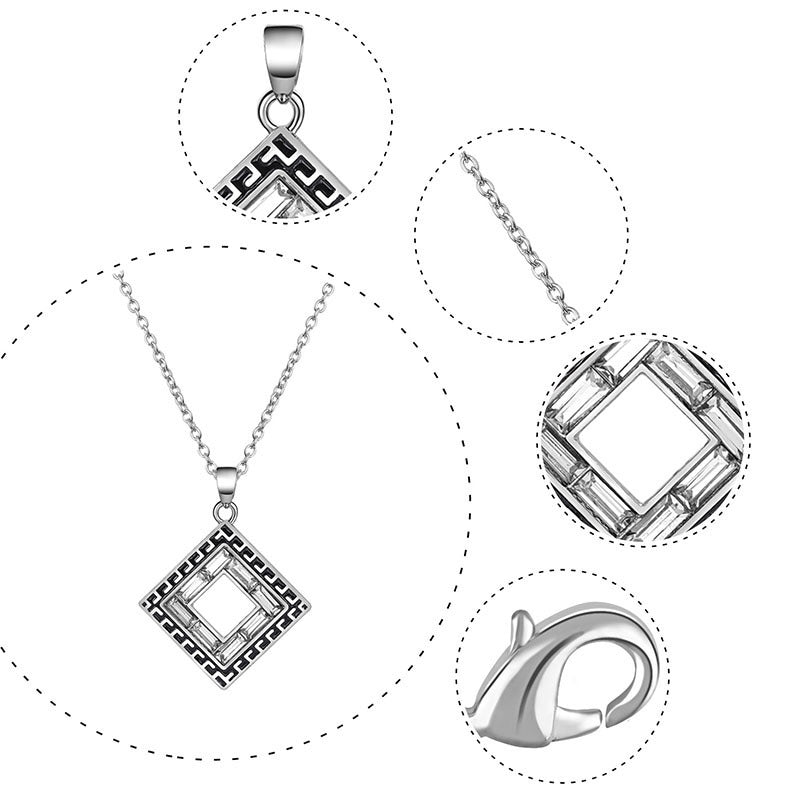Silver Necklace and Earring Set