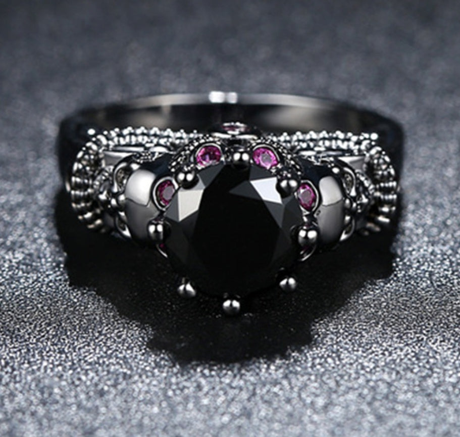 Dark Purple Goth Ring