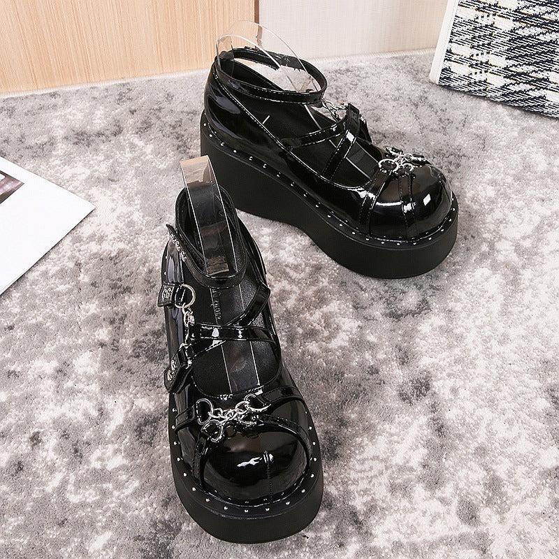 Women's Flat Pumps Dark Goth Lolita