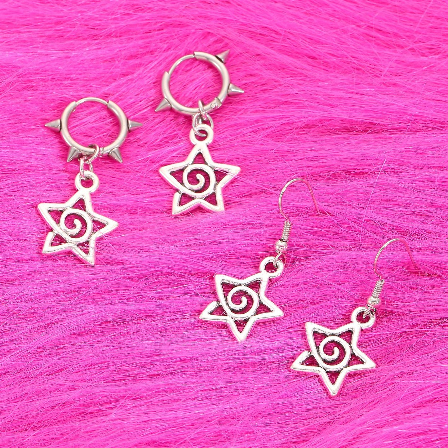 Silver Star Earrings 