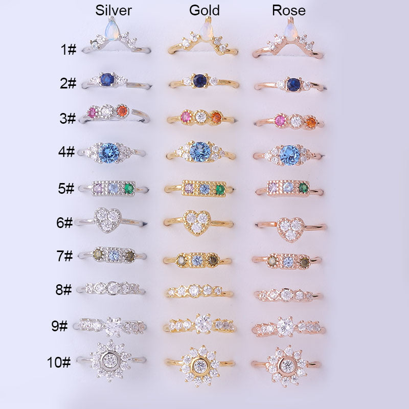 Colored Zircon Nose Rings In Europe And America
