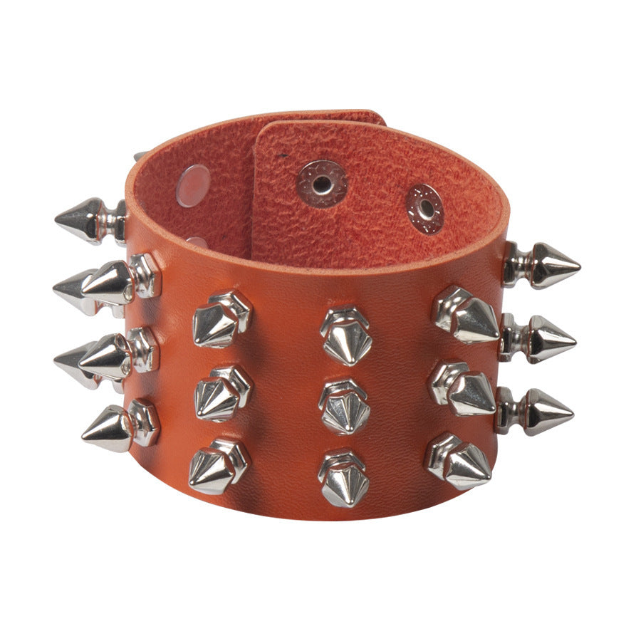 Spiked Leather Band 