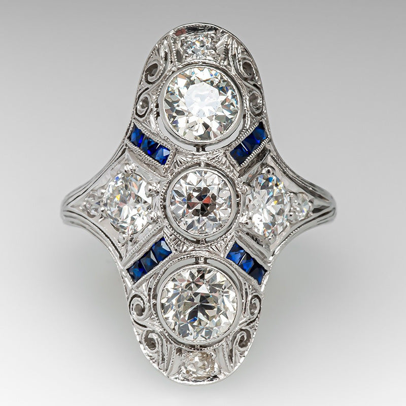 Vintage Geometric Vintage Ring Women