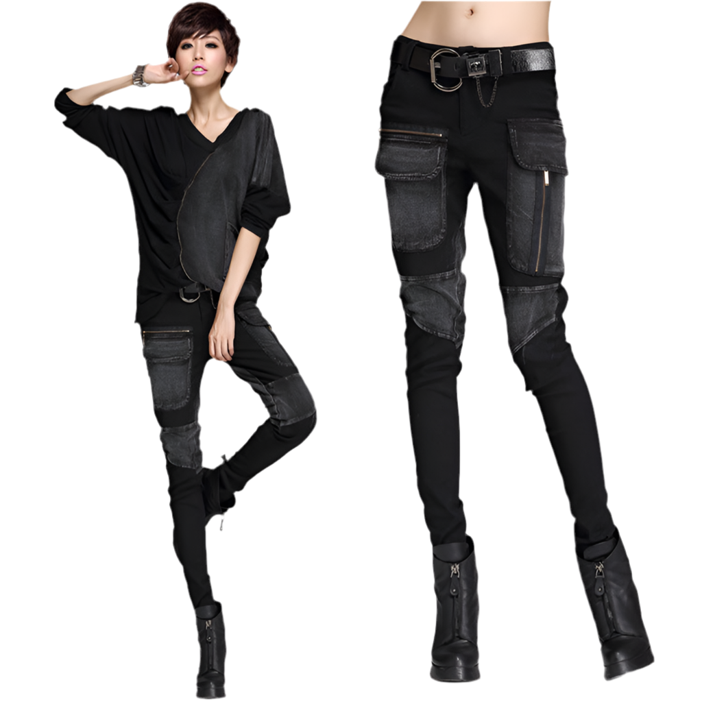 Personalized multi-zip jeans