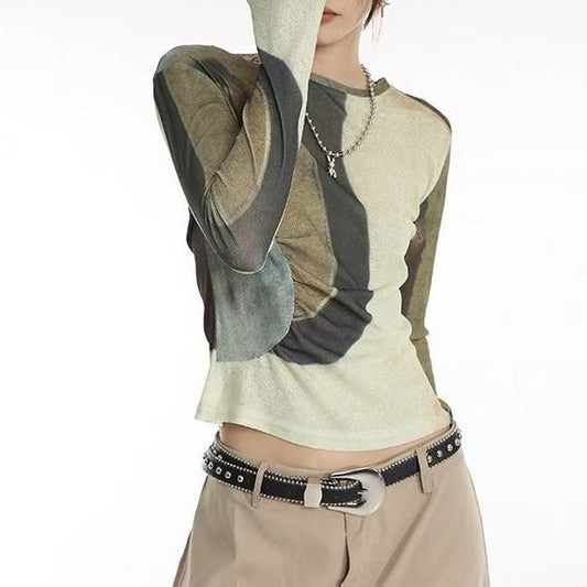 Khaki Circular Top