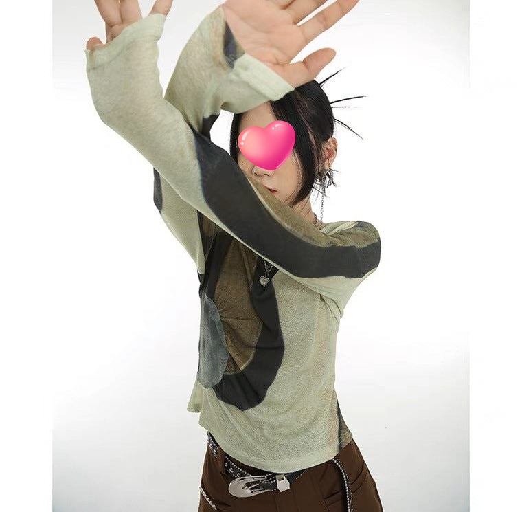 Khaki Circular Top 