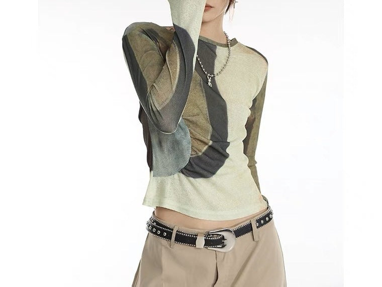 Khaki Circular Top