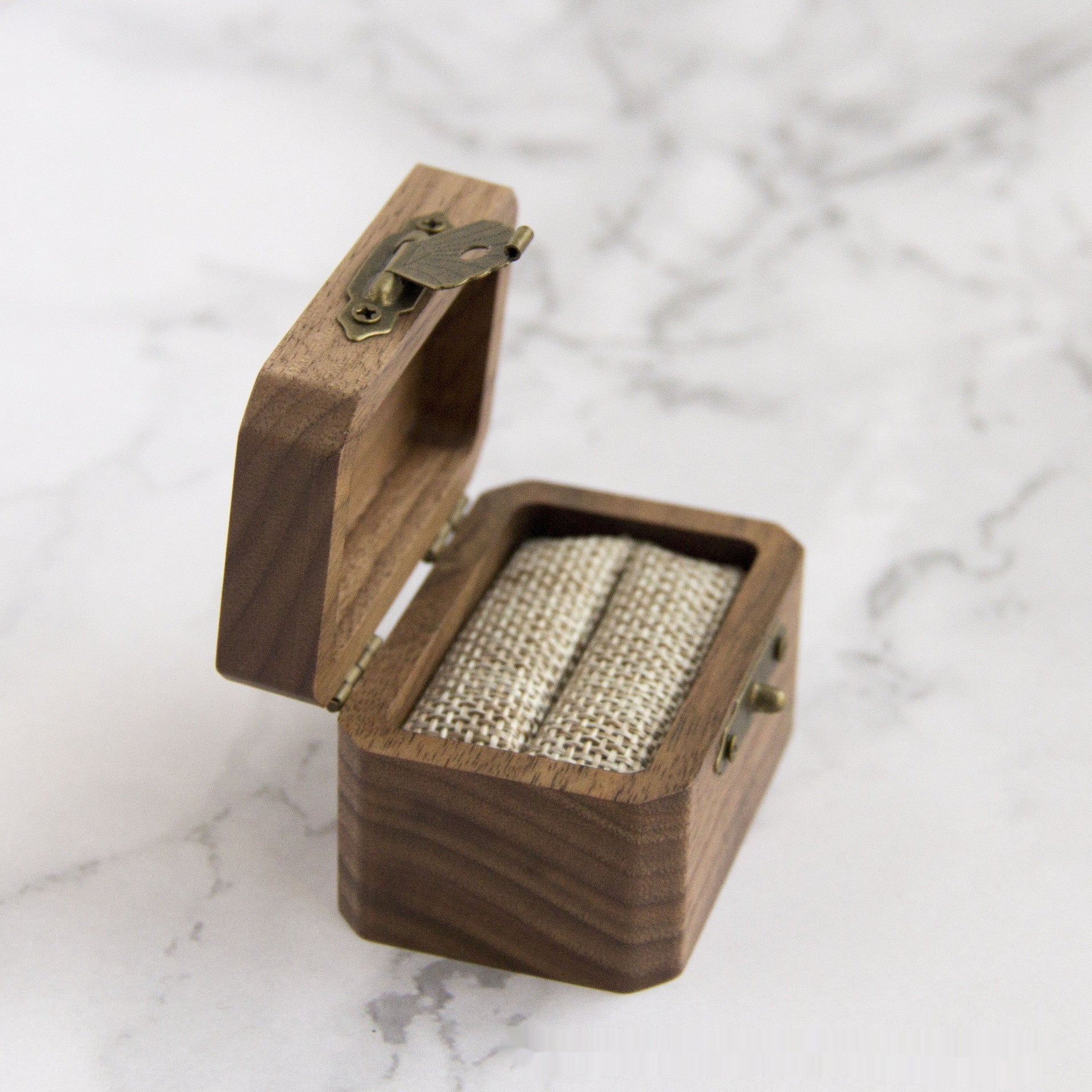 Vintage Wooden Ring Box 