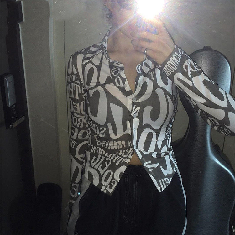 Western Style Fall Fashion Slim Fit European And American Shirt Slim