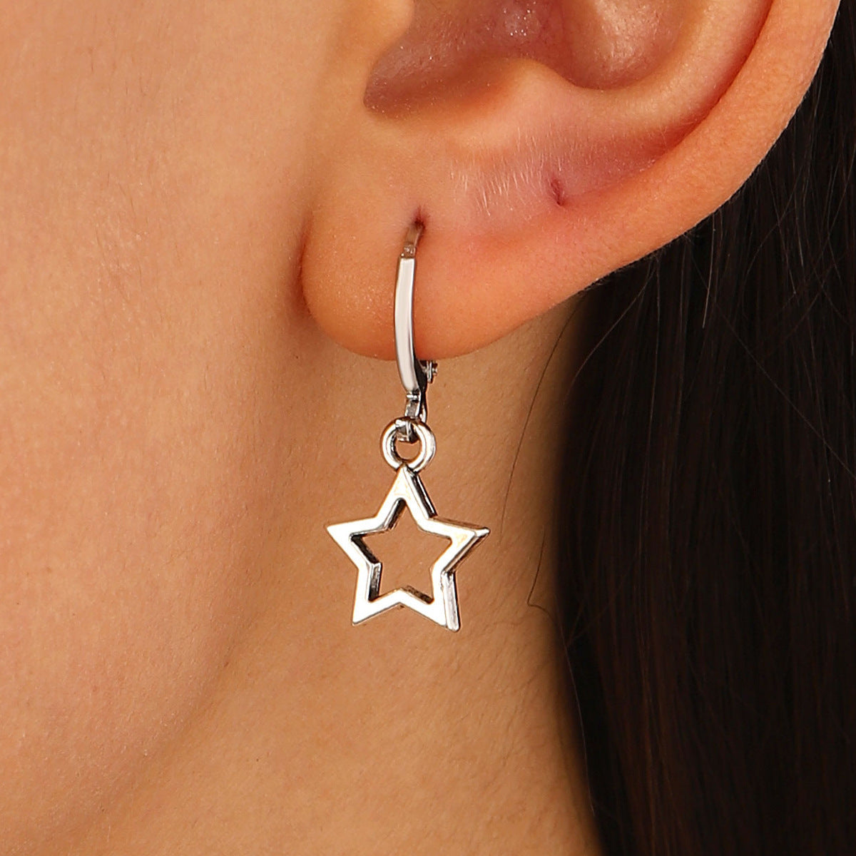 Silver Star Earrings 