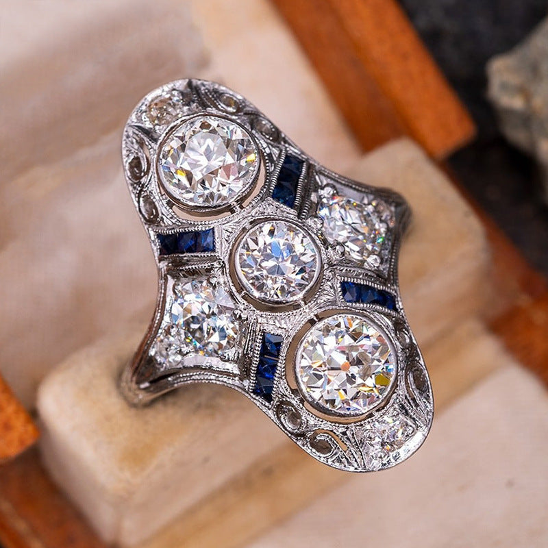 Vintage Geometric Vintage Ring Women