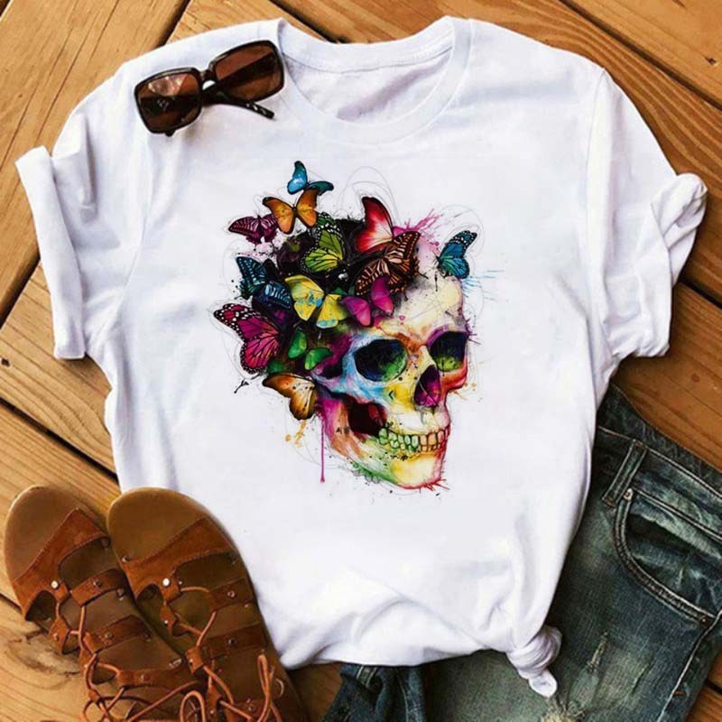 Skull butterfly tee