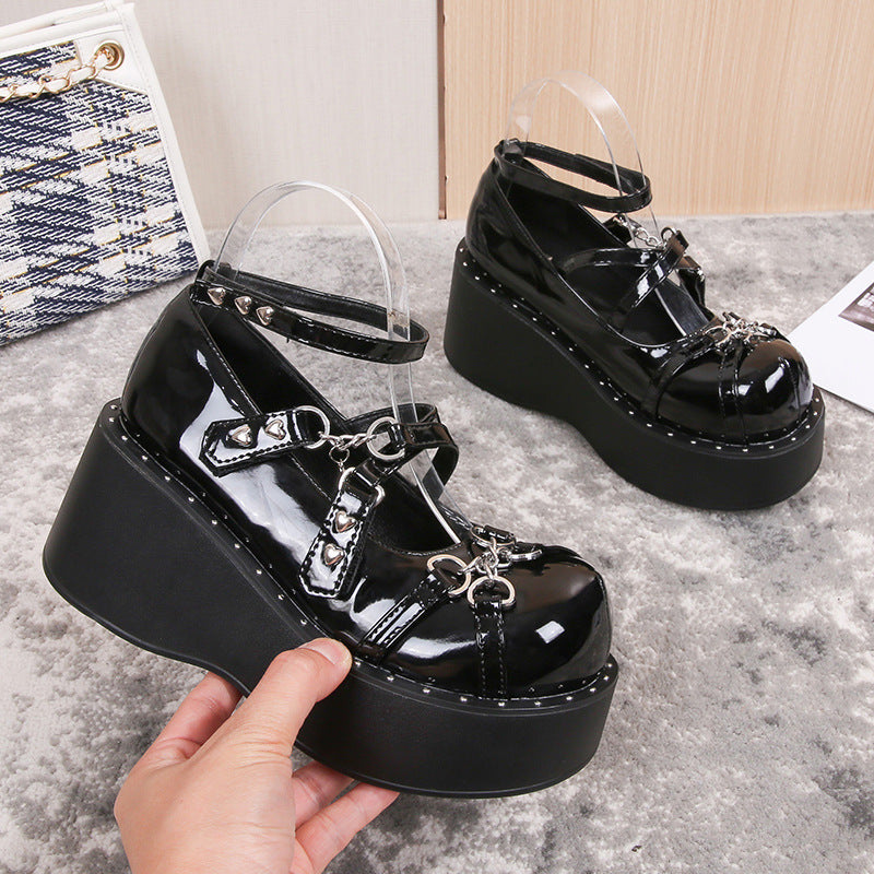 Women's Flat Pumps Dark Goth Lolita