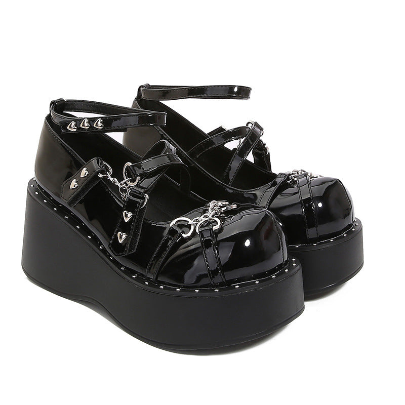 Women's Flat Pumps Dark Goth Lolita